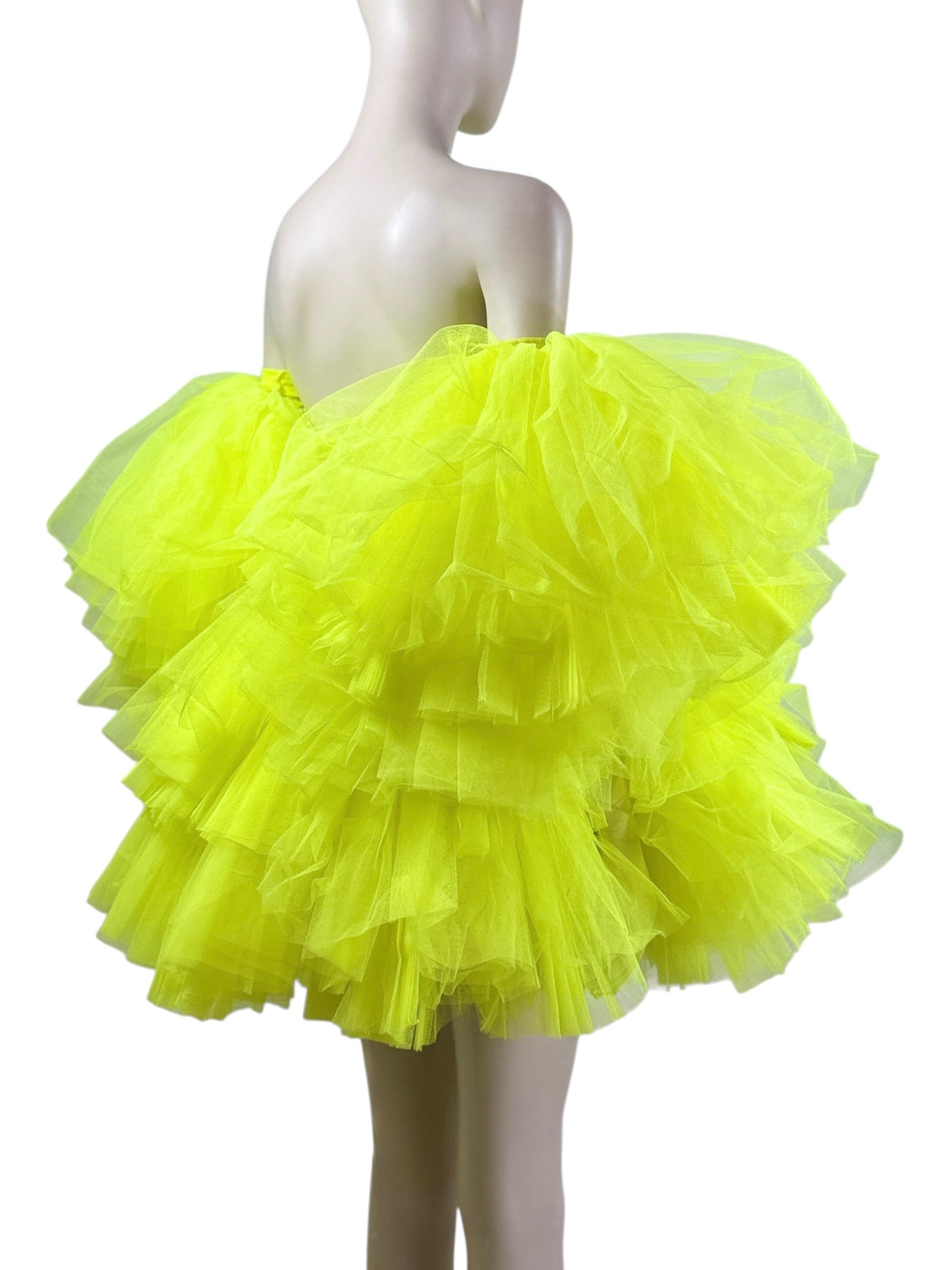 Alexandre Vauthier couture Spring 2023 Look 33 Mini yellow dress