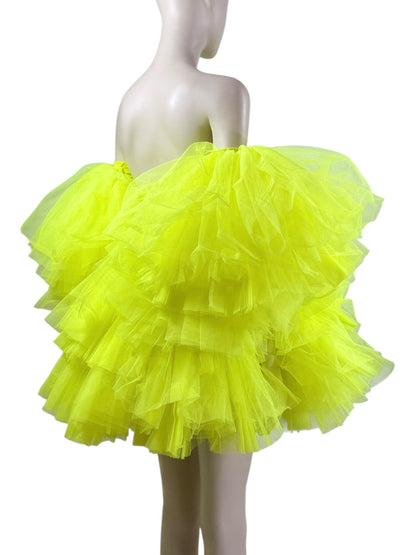Alexandre Vauthier couture Spring 2023 Look 33 Mini yellow dress