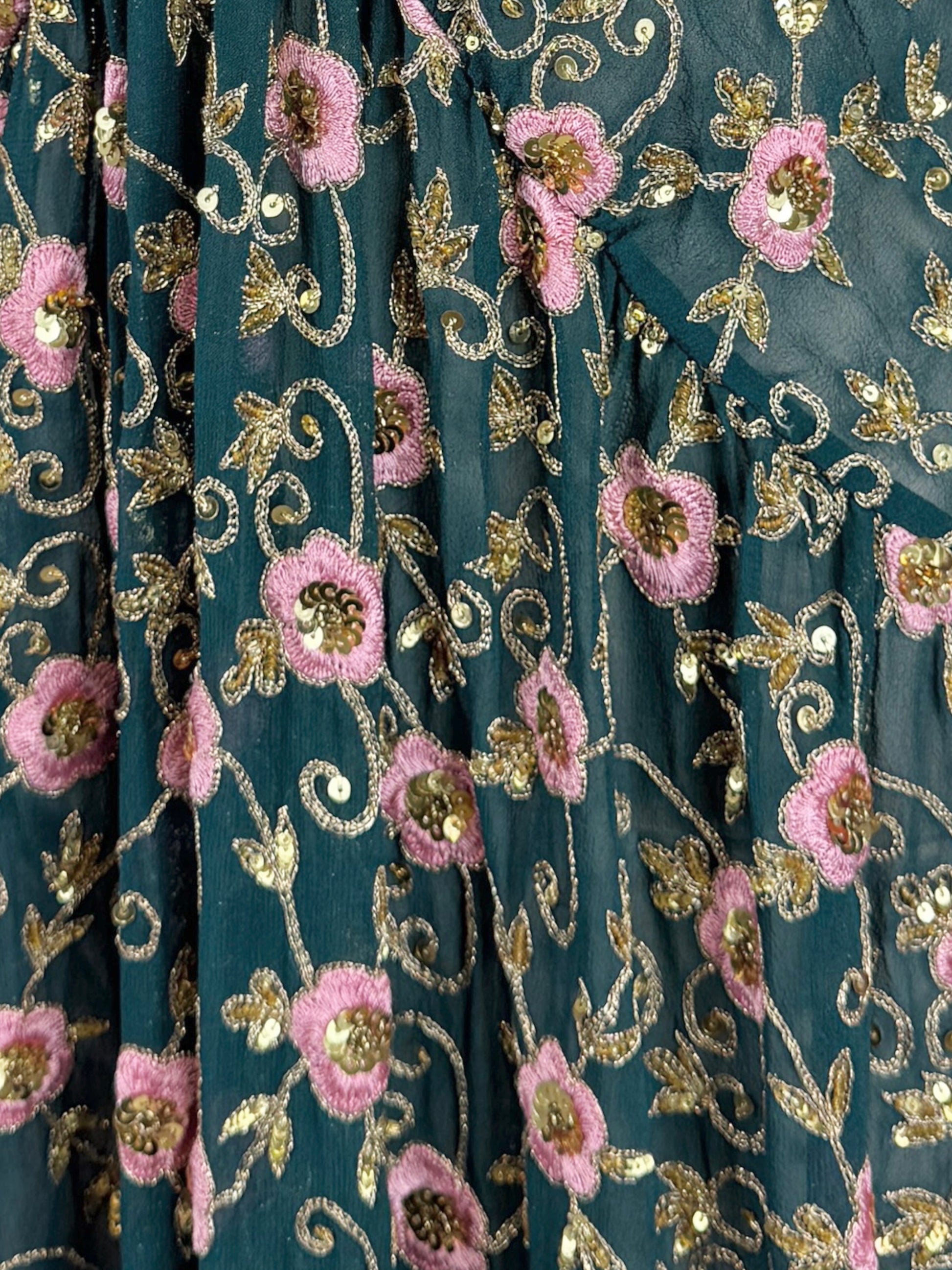 Ashish Spring 2017 Look 17 Maxi crepe silk embroidered Dress