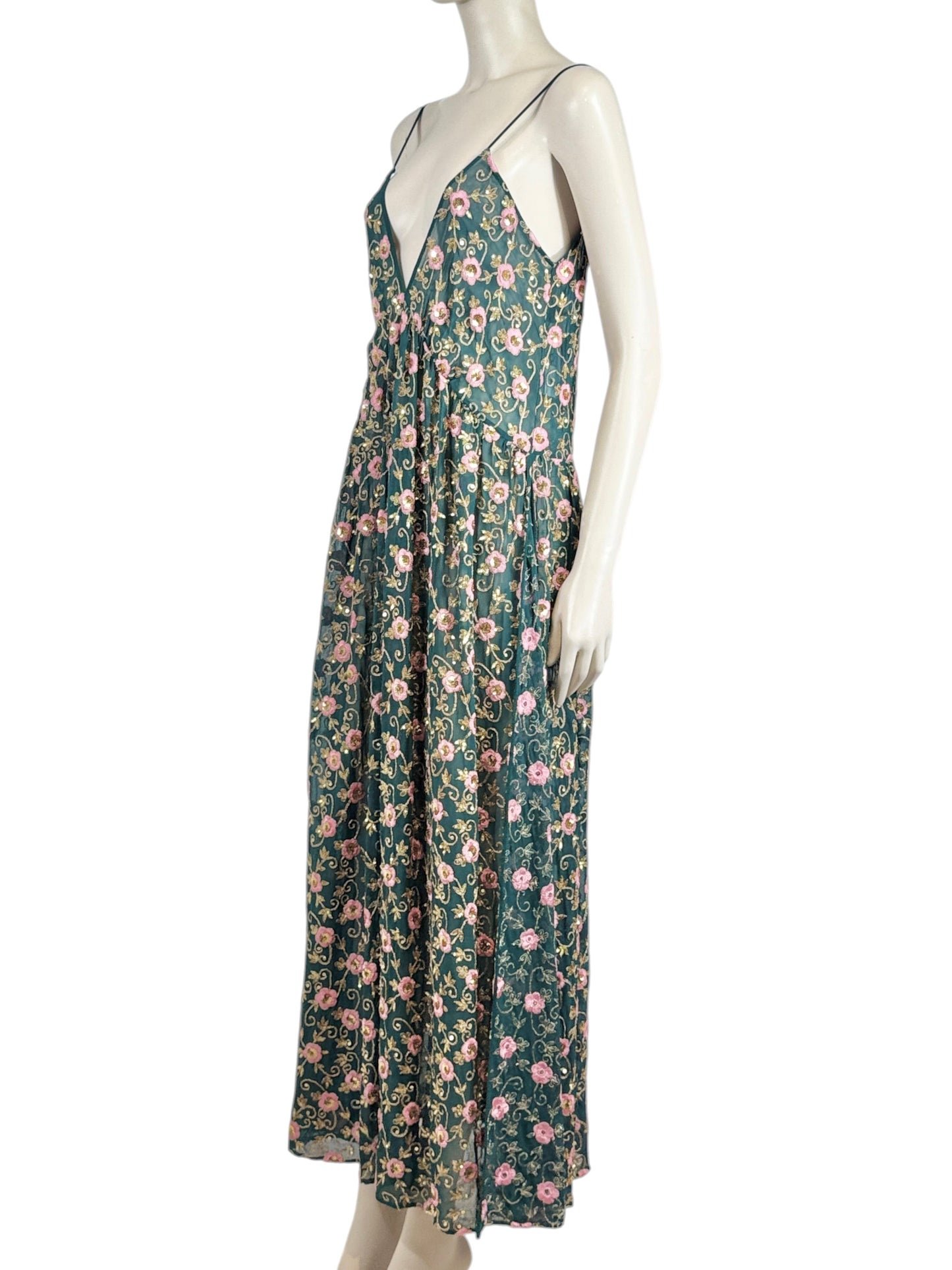 Ashish Spring 2017 Look 17 Maxi crepe silk embroidered Dress