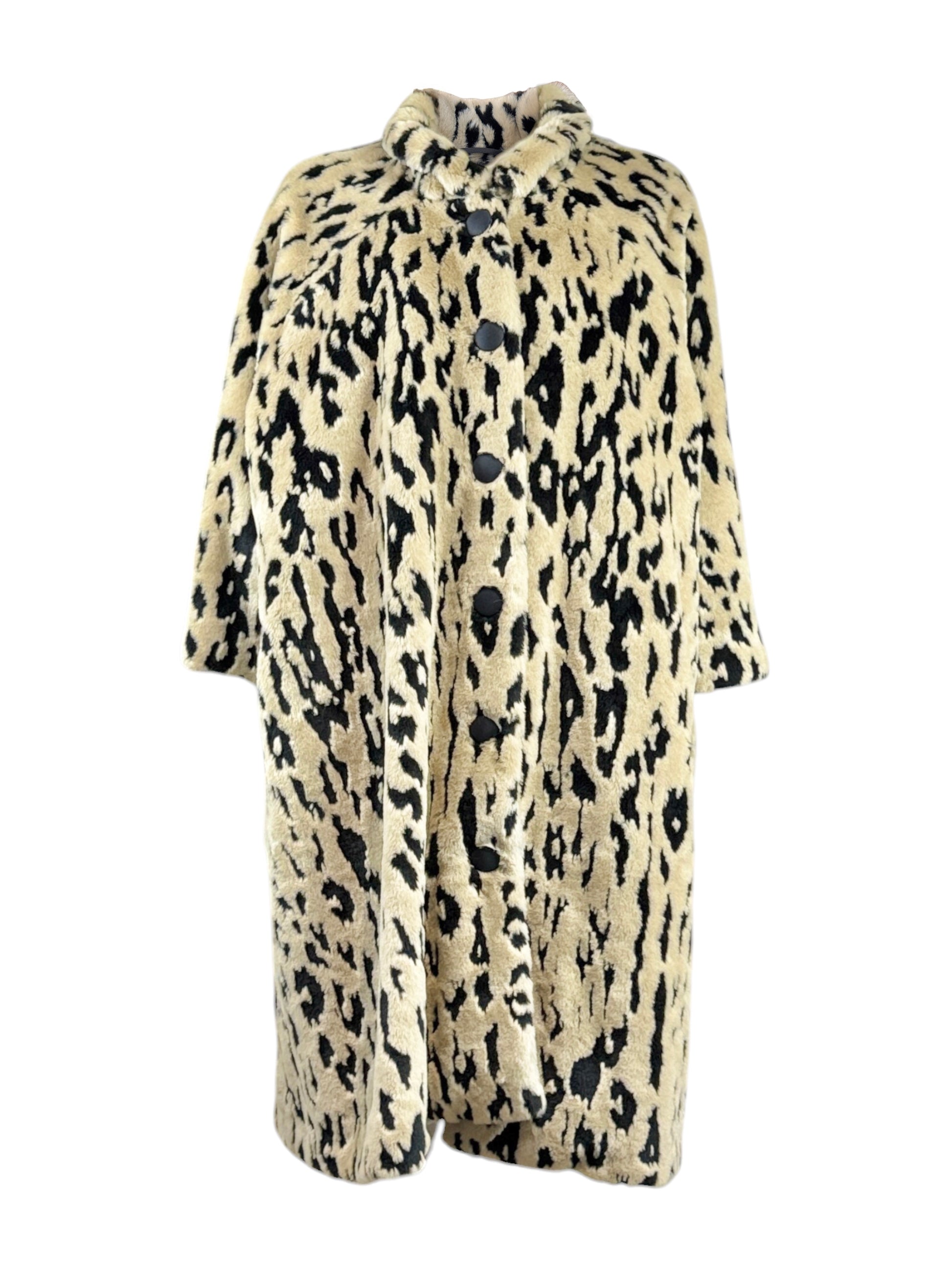 Balenciaga Demna Gvasalia Fall 2017 faux fur leopard coat