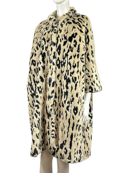 Balenciaga Demna Gvasalia Fall 2017 faux fur leopard coat