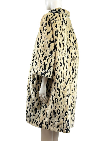 Balenciaga Demna Gvasalia Fall 2017 faux fur leopard coat