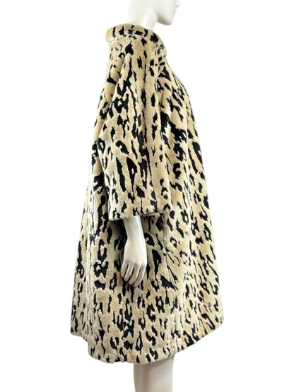 Balenciaga Demna Gvasalia Fall 2017 faux fur leopard coat