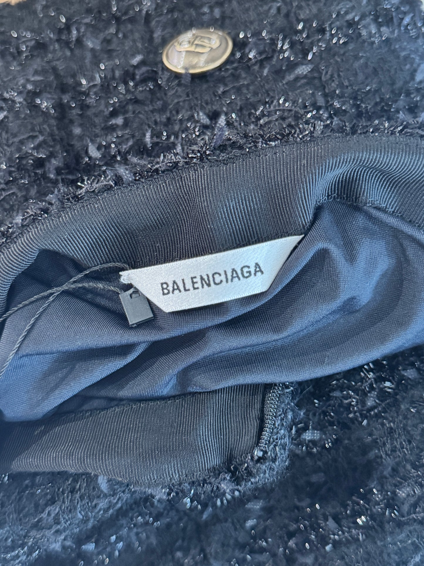 Balenciaga Demna Gvasalia Fall 2022 Maxi black tweed skirt