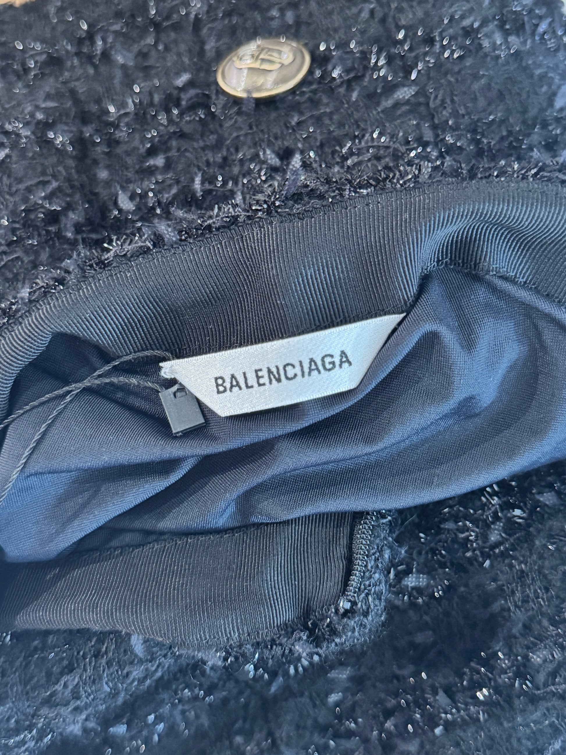 Balenciaga Demna Gvasalia Fall 2022 Maxi black tweed skirt