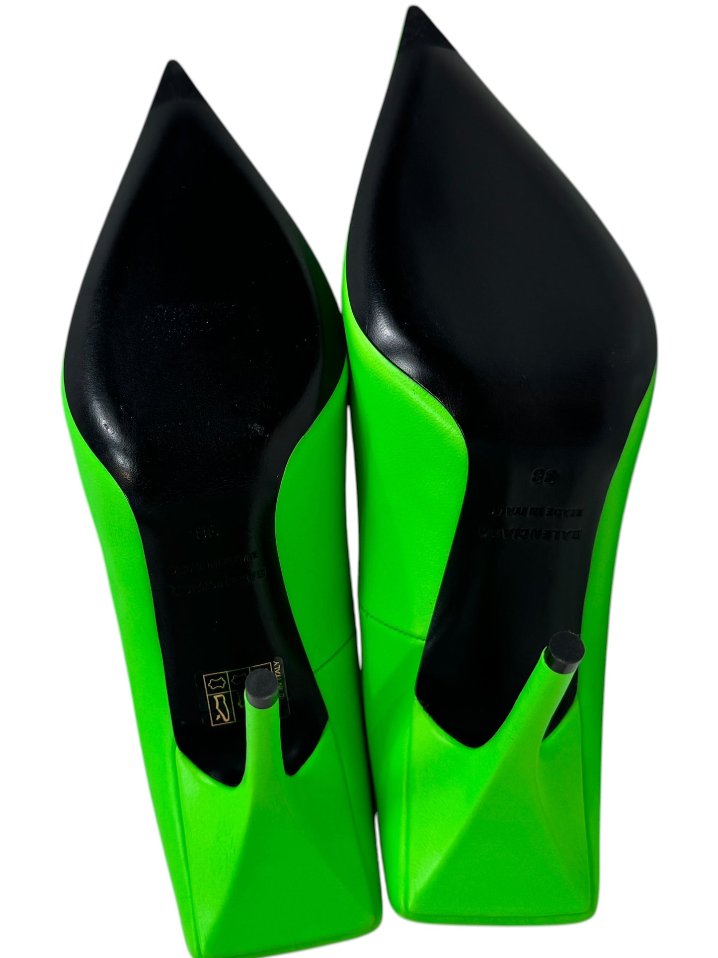 Balenciaga acid green pumps