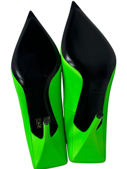 Balenciaga acid green pumps