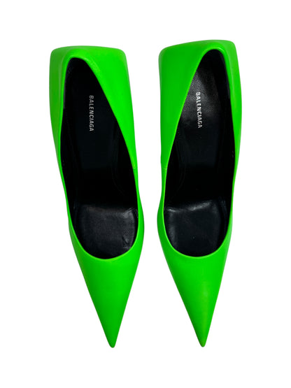 Balenciaga acid green pumps