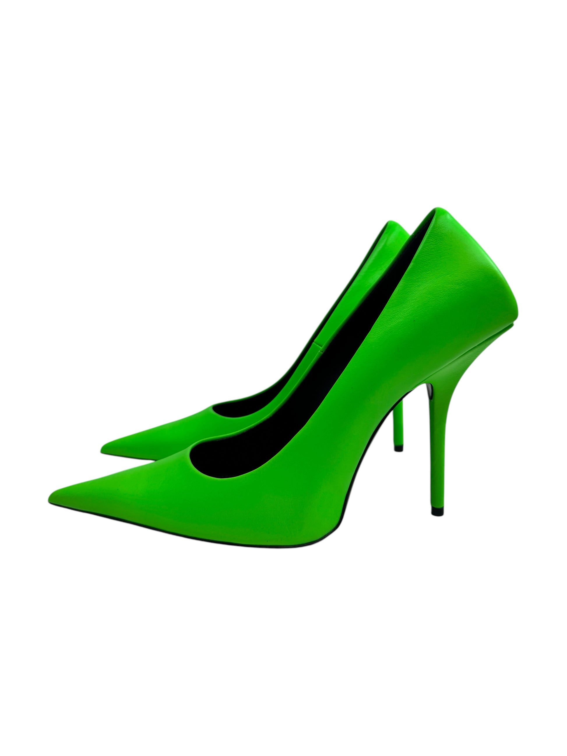 Balenciaga acid green pumps
