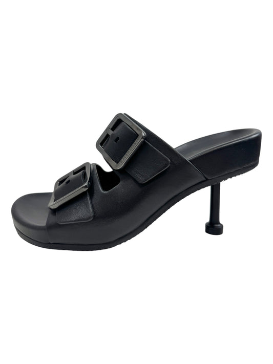 Balenciaga black Mallorca leather sandal