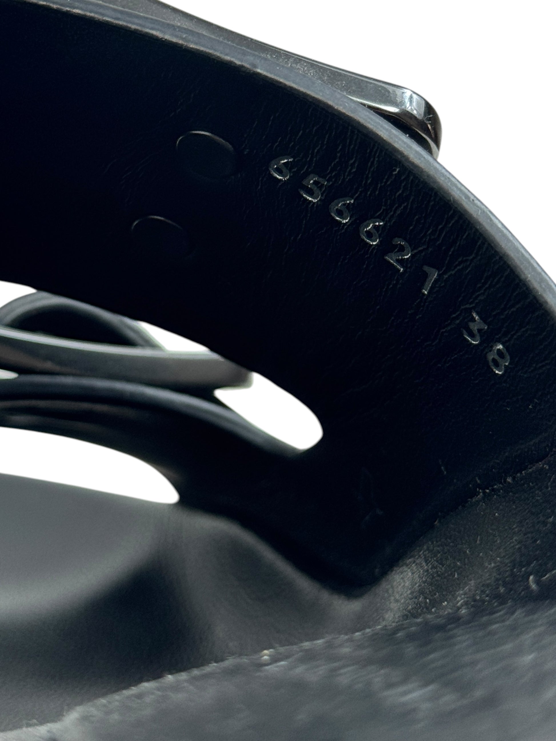 Balenciaga black Mallorca leather sandal