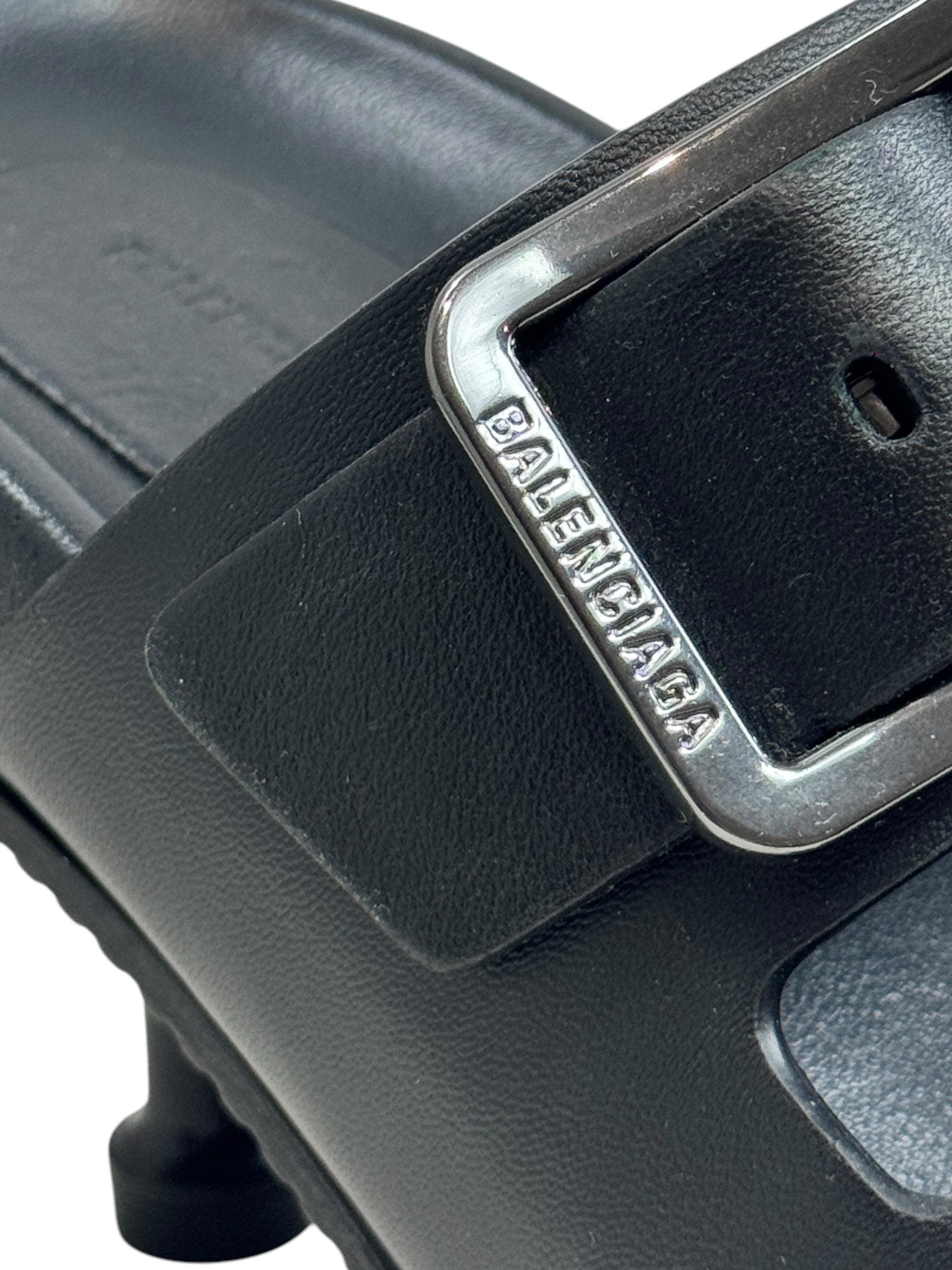 Balenciaga black Mallorca leather sandal