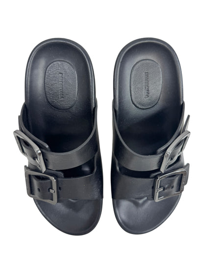 Balenciaga black Mallorca leather sandal