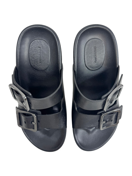 Balenciaga black Mallorca leather sandal