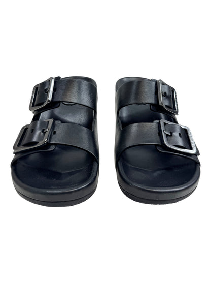 Balenciaga black Mallorca leather sandal