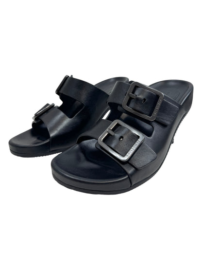 Balenciaga black Mallorca leather sandal