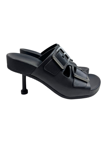 Balenciaga black Mallorca leather sandal