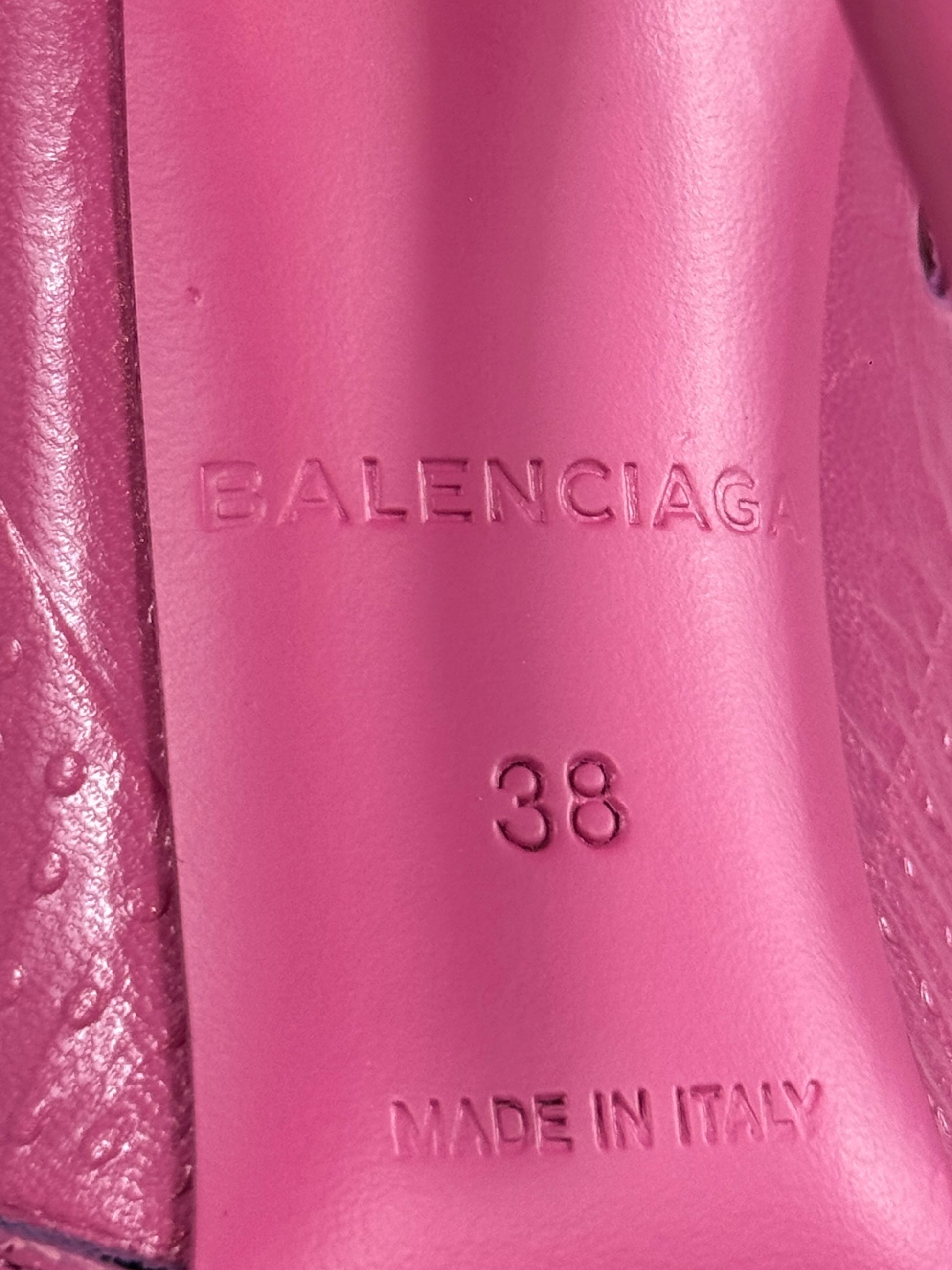 Balenciaga pink crocs pumps
