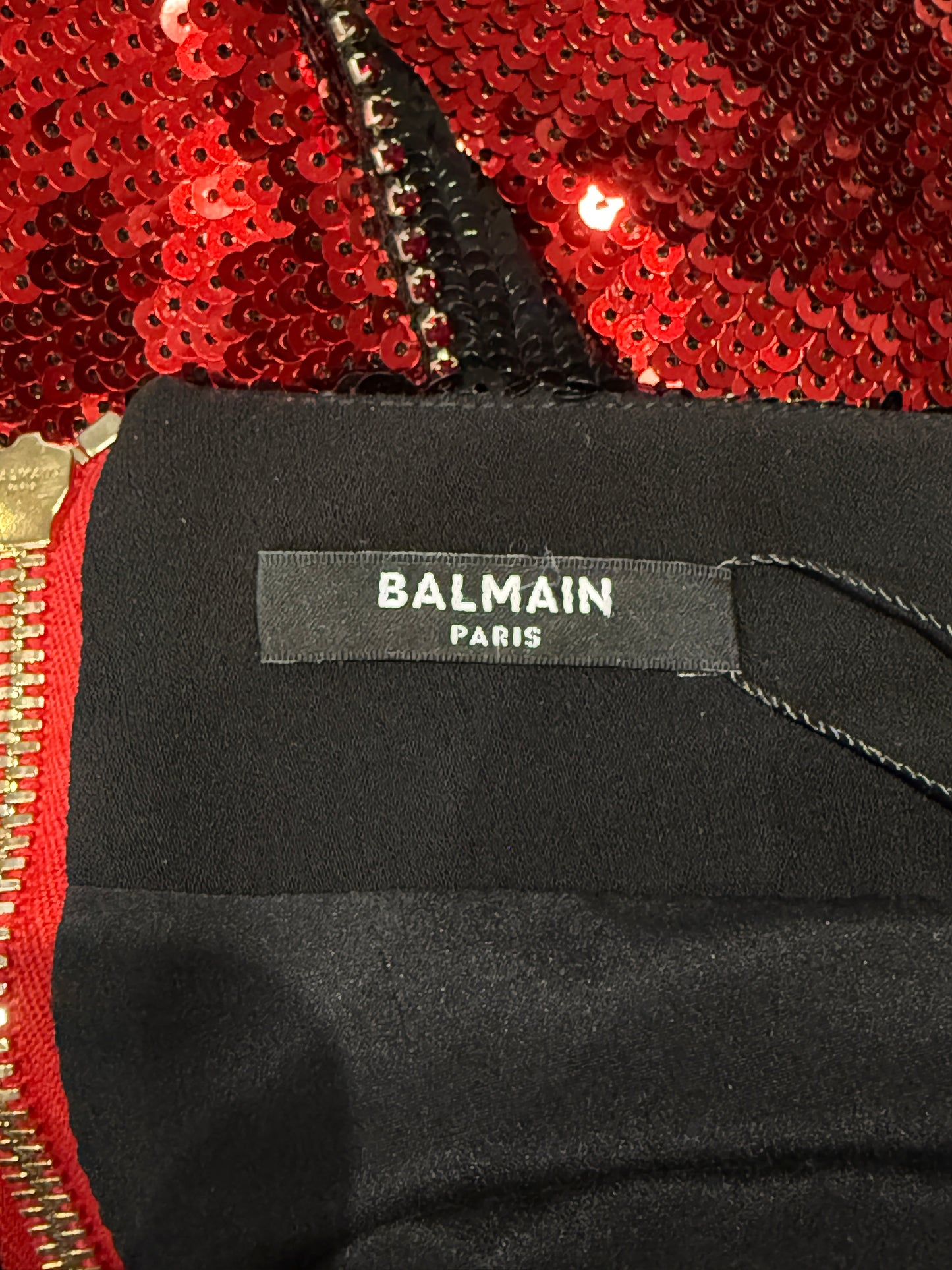 Balmain Cara Delevigne 2019 sequined tuxedo pants 