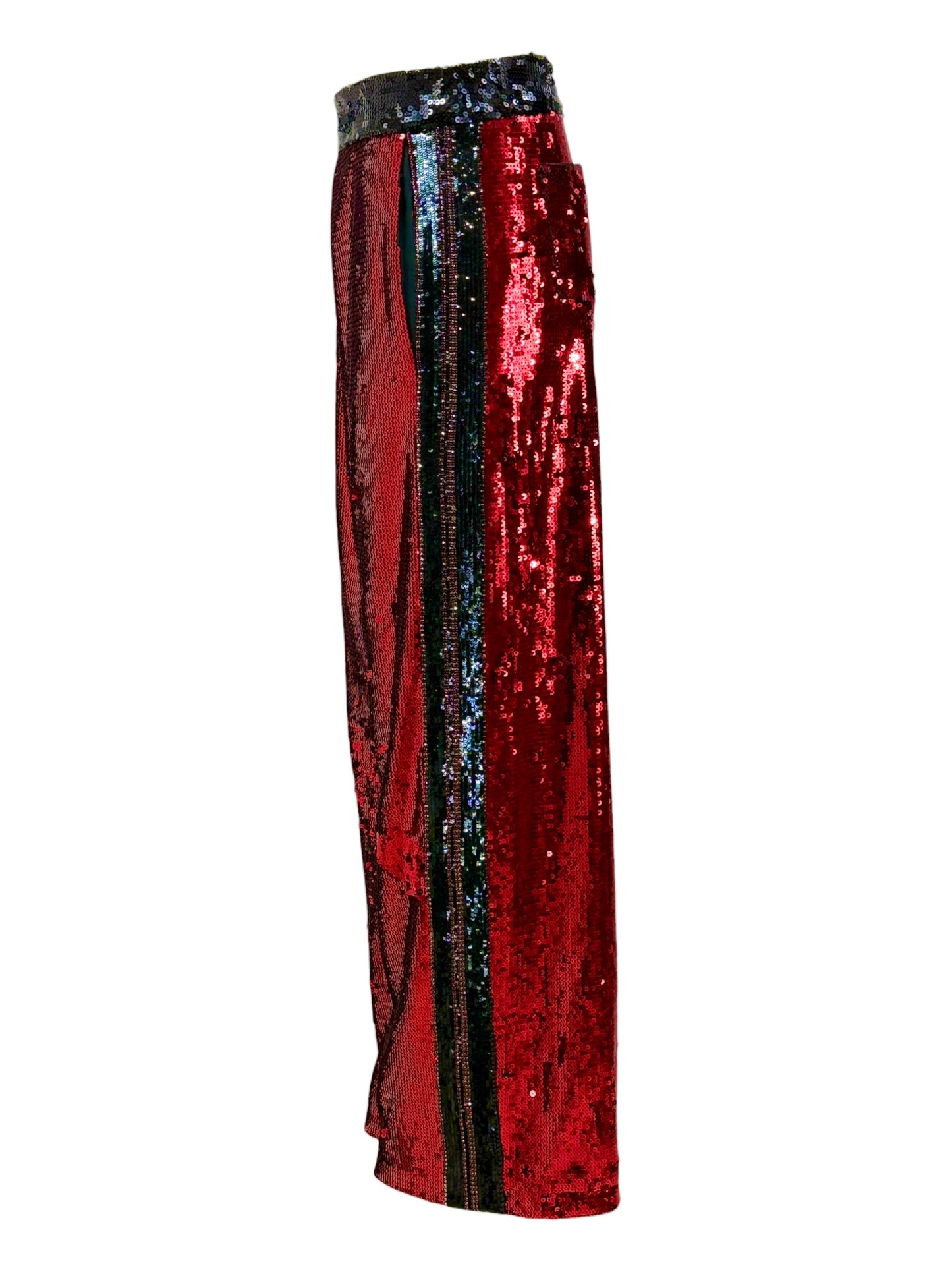 Balmain Cara Delevigne 2019 sequined tuxedo pants 2