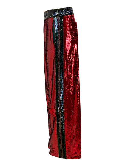 Balmain Cara Delevigne 2019 sequined tuxedo pants 2