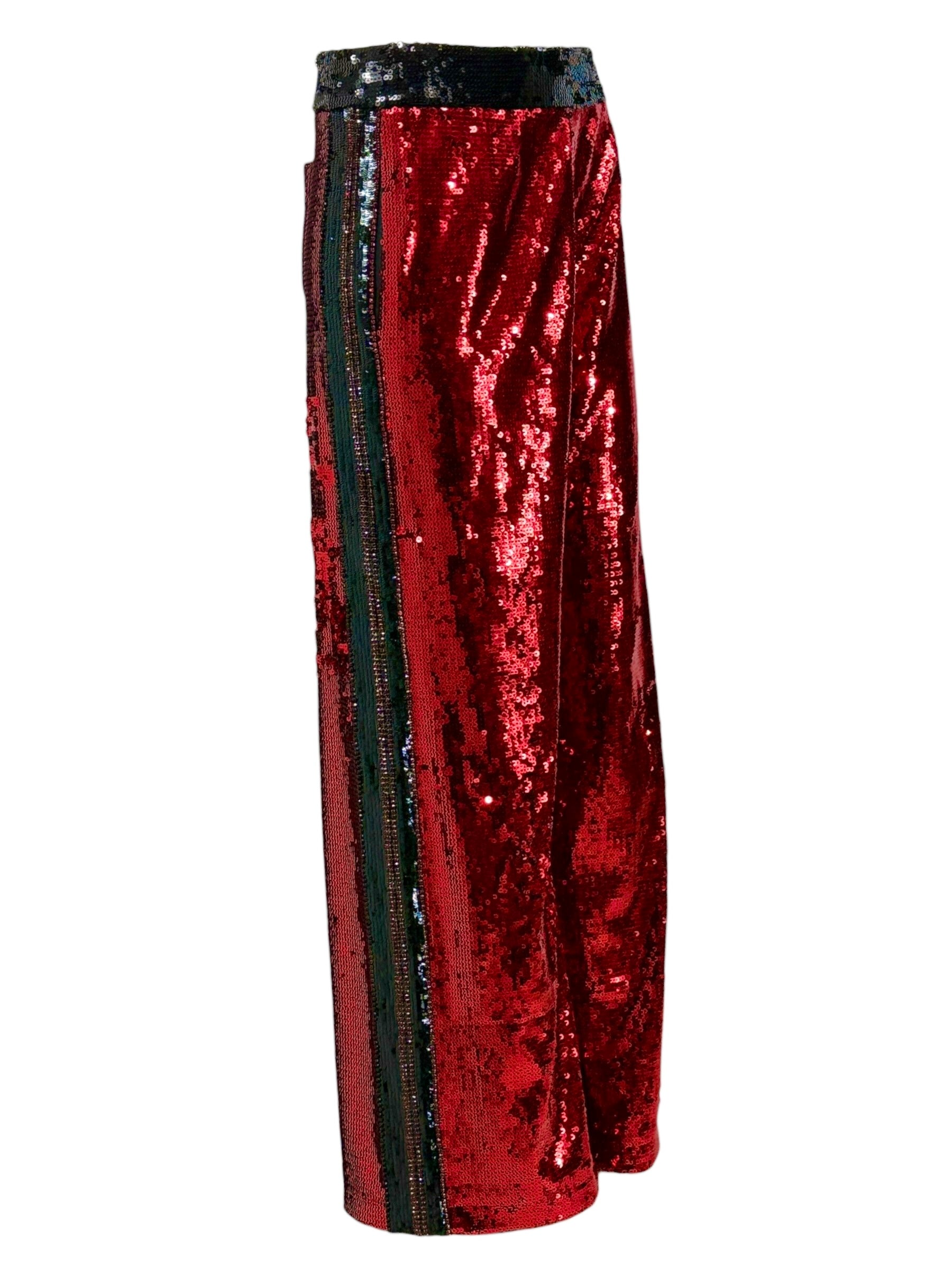 Balmain Cara Delevigne 2019 sequined tuxedo pants 