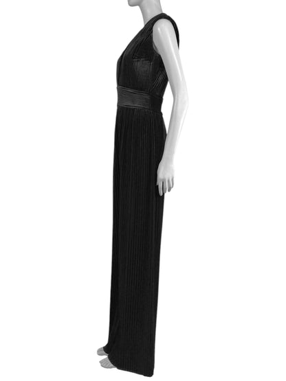 Balmain Olivier Rousteing Fall 2015 Look 54 Black corduroy jumpsuit