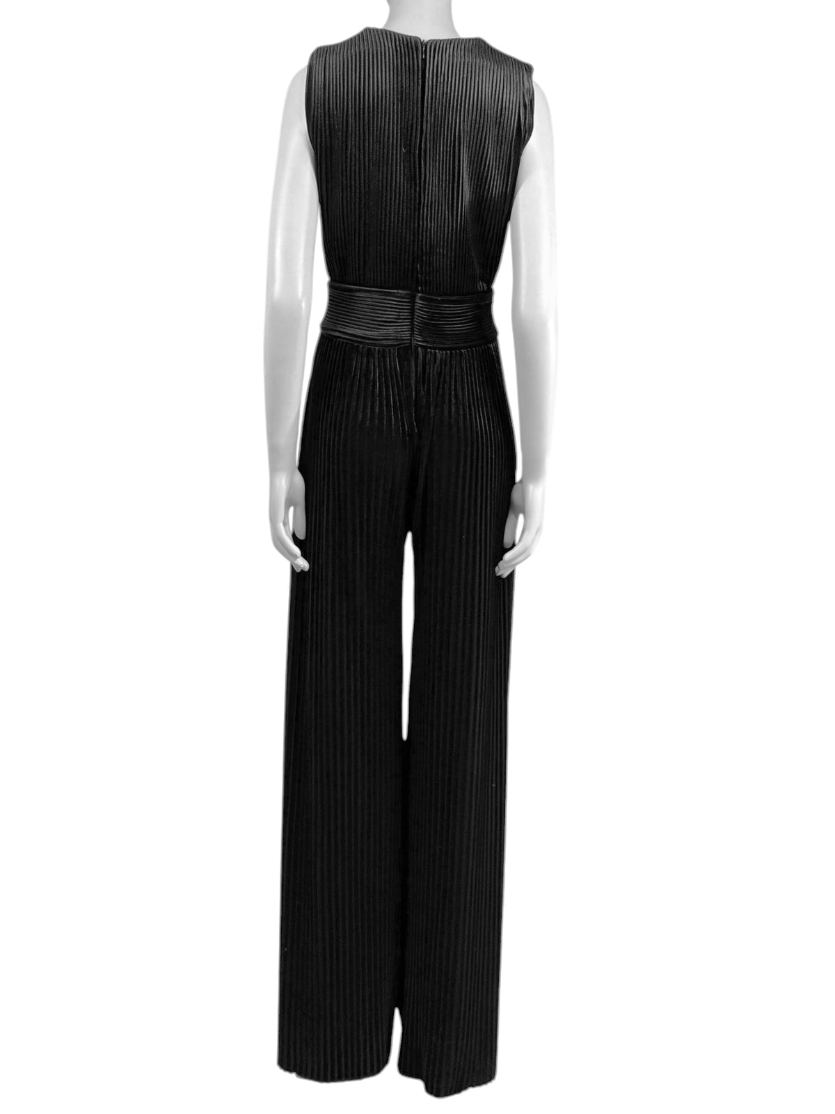 Balmain Olivier Rousteing Fall 2015 Look 54 Black corduroy jumpsuit