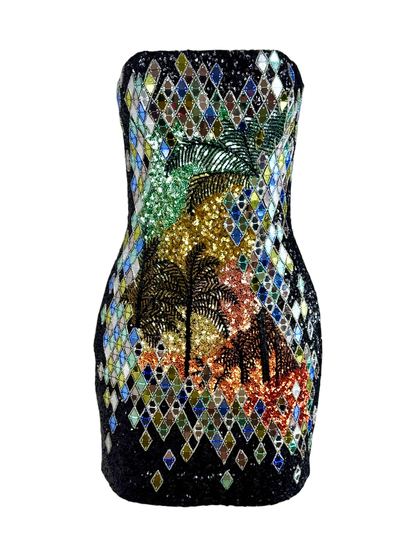 Balmain Olivier Rousteing Resort 2017 Mini sequined dress