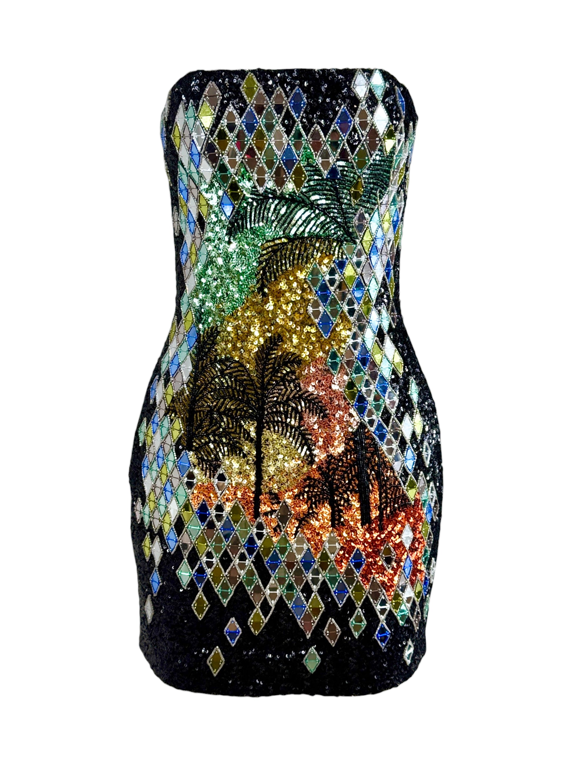 Balmain Olivier Rousteing Resort 2017 Mini sequined dress
