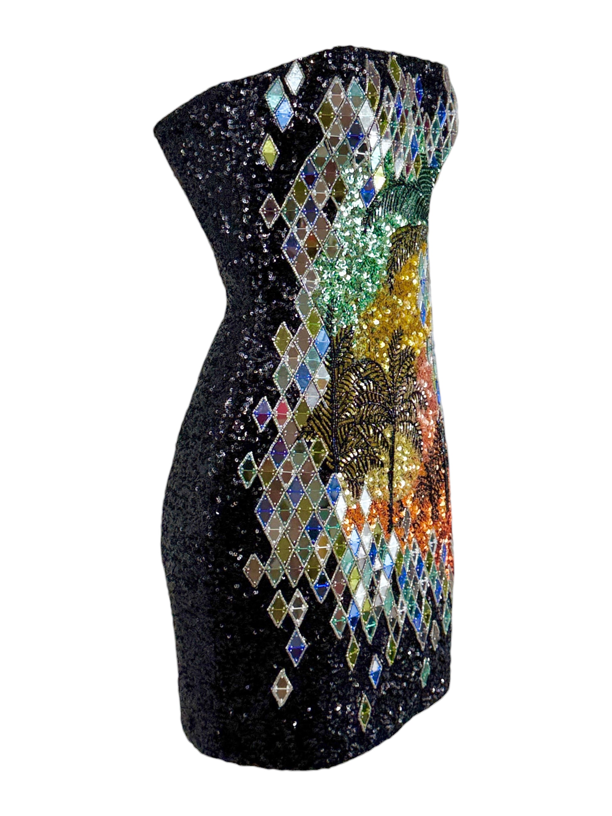 Balmain Olivier Rousteing Resort 2017 Mini sequined dress