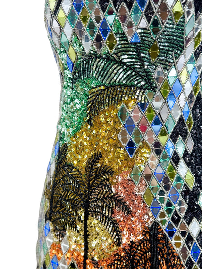 Balmain Olivier Rousteing Resort 2017 Mini sequined dress