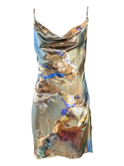 Balmain Olivier Rousteing Spring 2023 Look 39 MIni printed dress