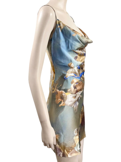 Balmain Olivier Rousteing Spring 2023 Look 39 MIni printed dress