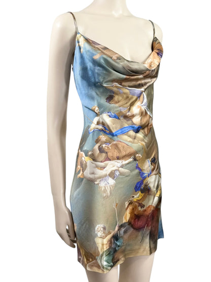 Balmain Olivier Rousteing Spring 2023 Look 39 MIni printed dress