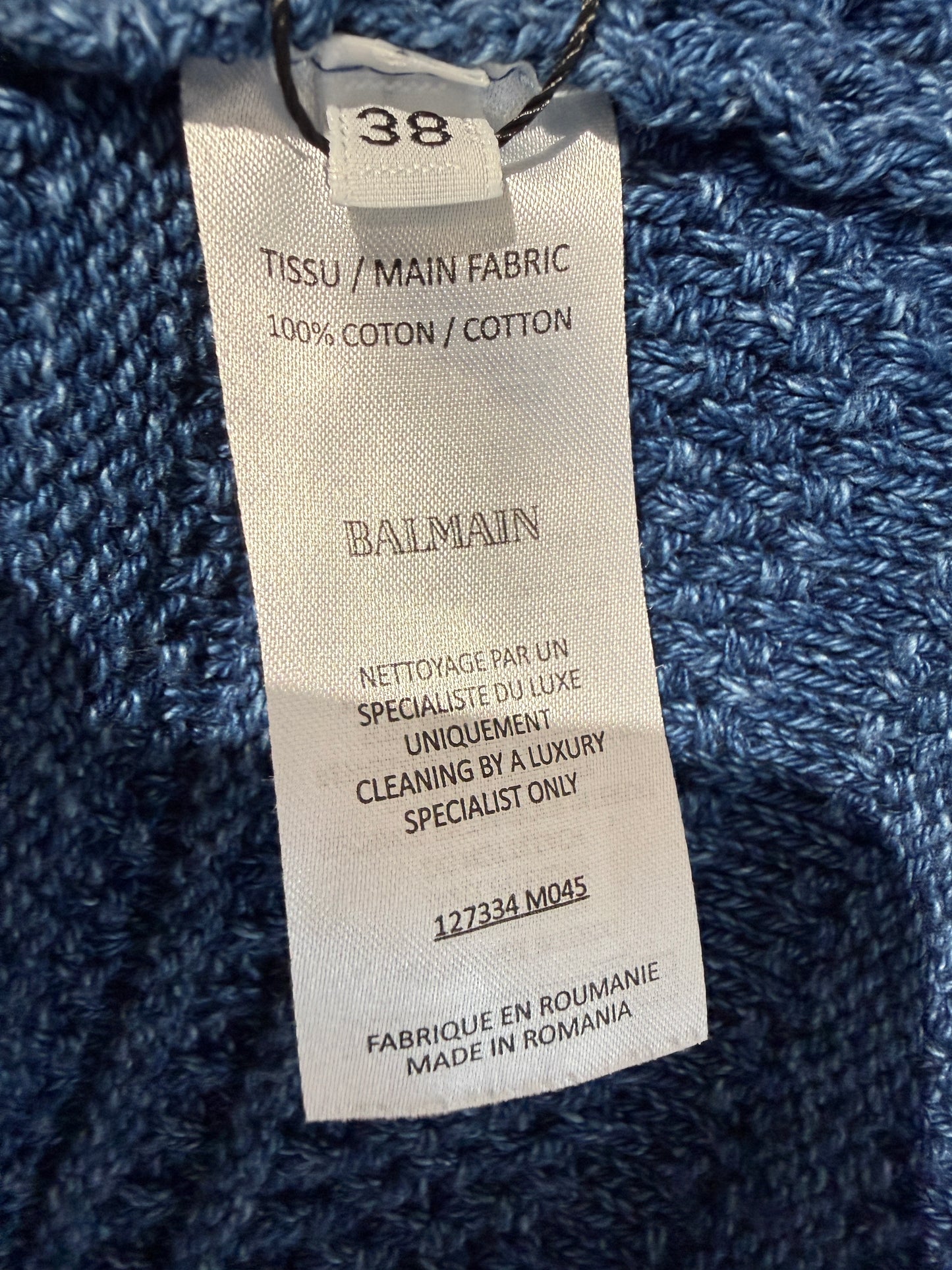Balmain fringe vest denim knit