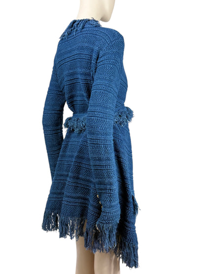 Balmain fringe vest denim knit