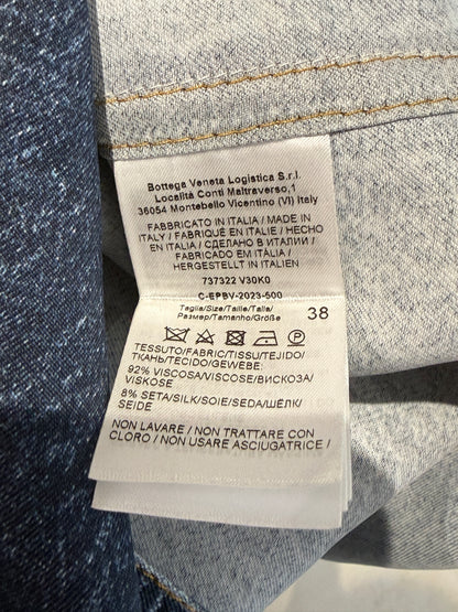 Bottega Veneta Matthieu Blazy Spring 2023 Denim printed trouser pant suits