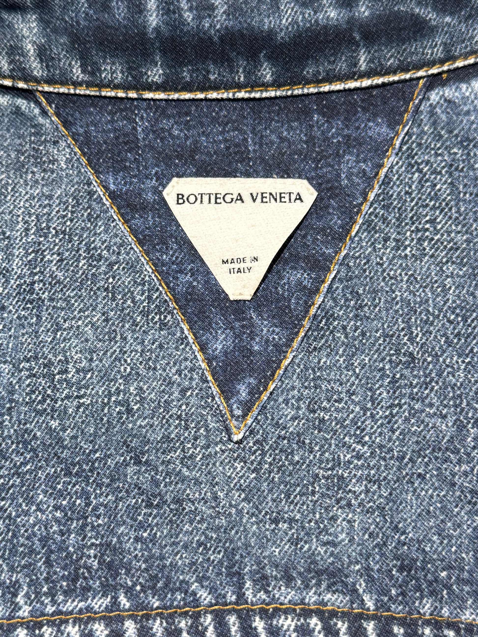 Bottega Veneta Matthieu Blazy Spring 2023 Denim printed trouser pant suits