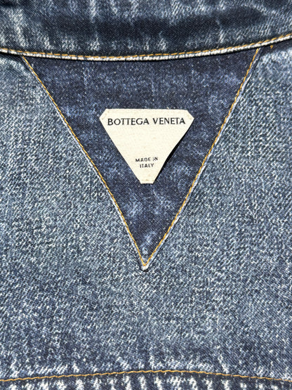 Bottega Veneta Matthieu Blazy Spring 2023 Denim printed trouser pant suits
