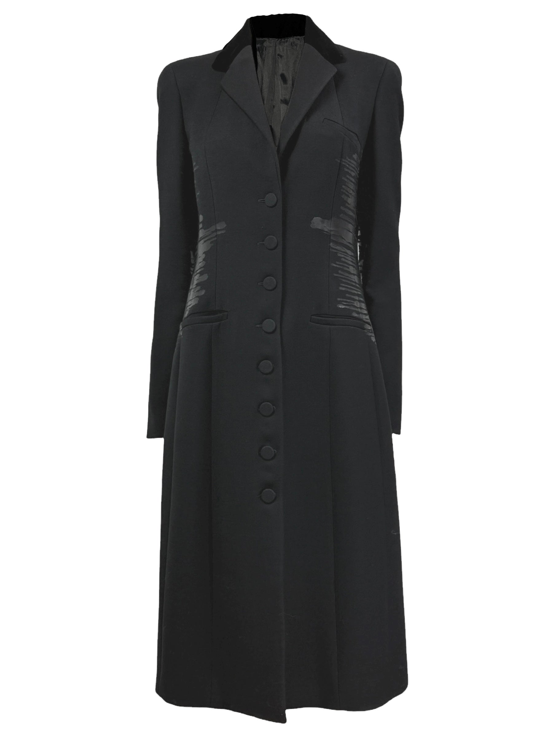 Bottega Veneta Tomas Maier Fall 2012 Look 1 Black wool coat