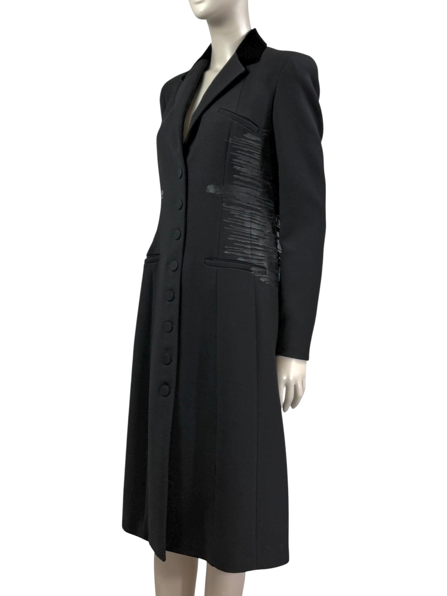 Bottega Veneta Tomas Maier Fall 2012 Look 1 Black wool coat