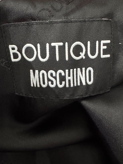 Boutique Moschino Jeremy Scott Fall 2020 Red wool coat swan collar