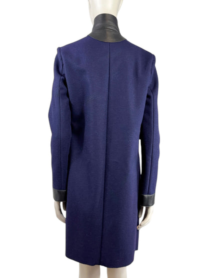 Celine Phoebe Philo Fall 2010 Navy wool black lambskin coat