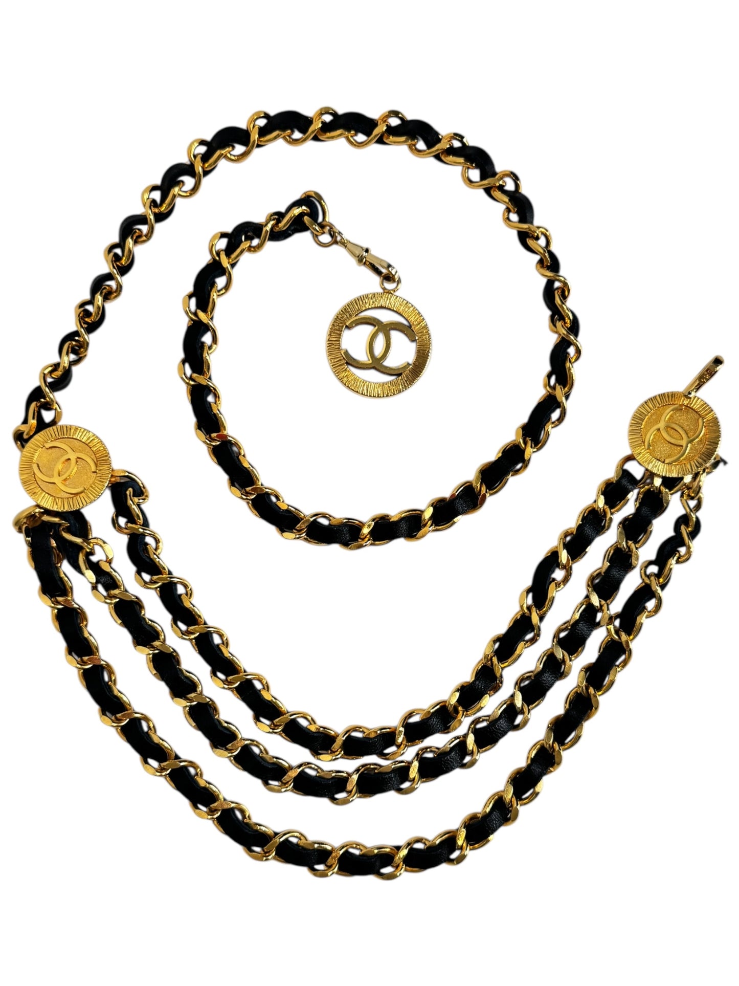 Chanel 1984 chain belt leather