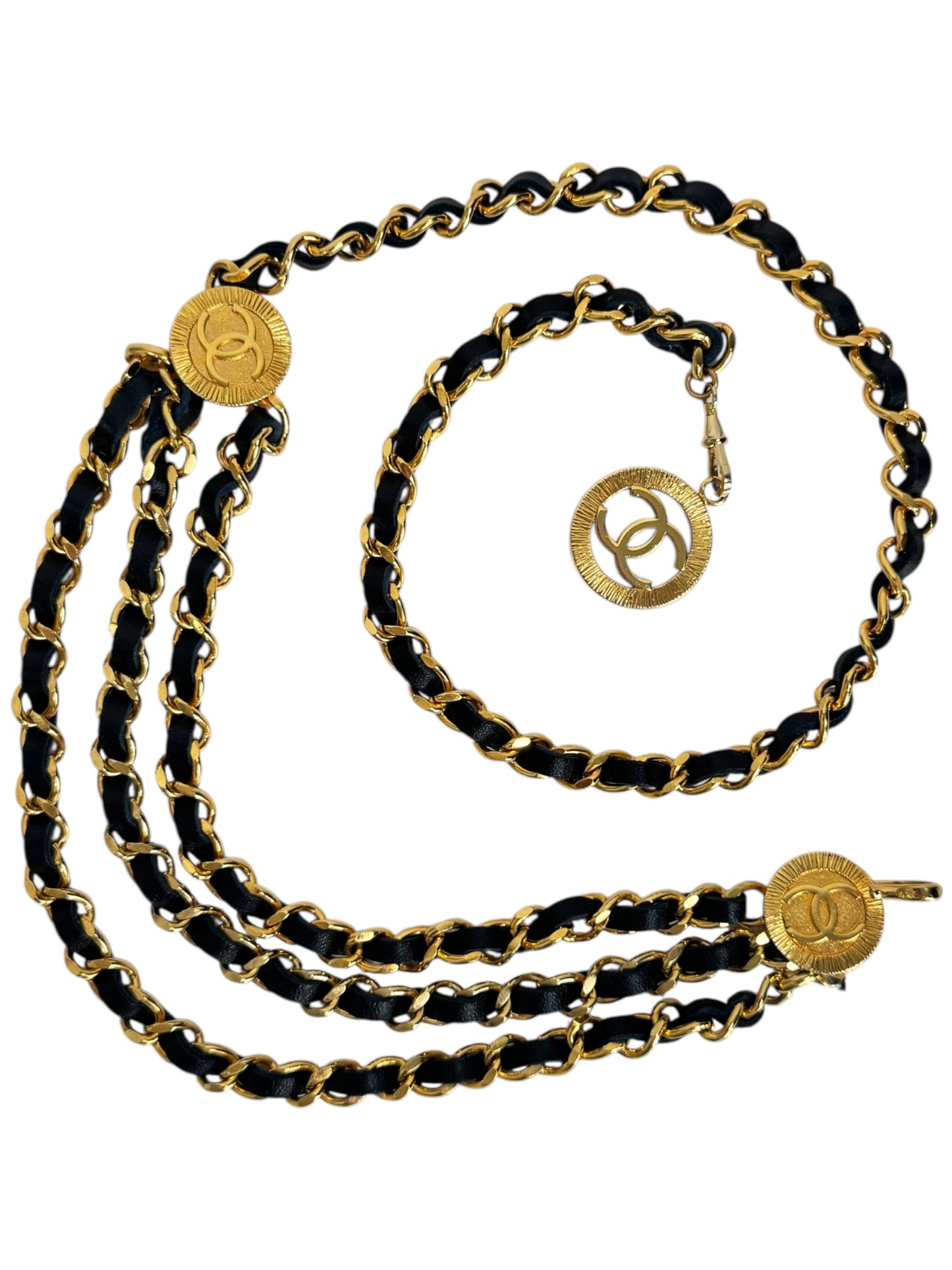 Chanel 1984 chain belt leather