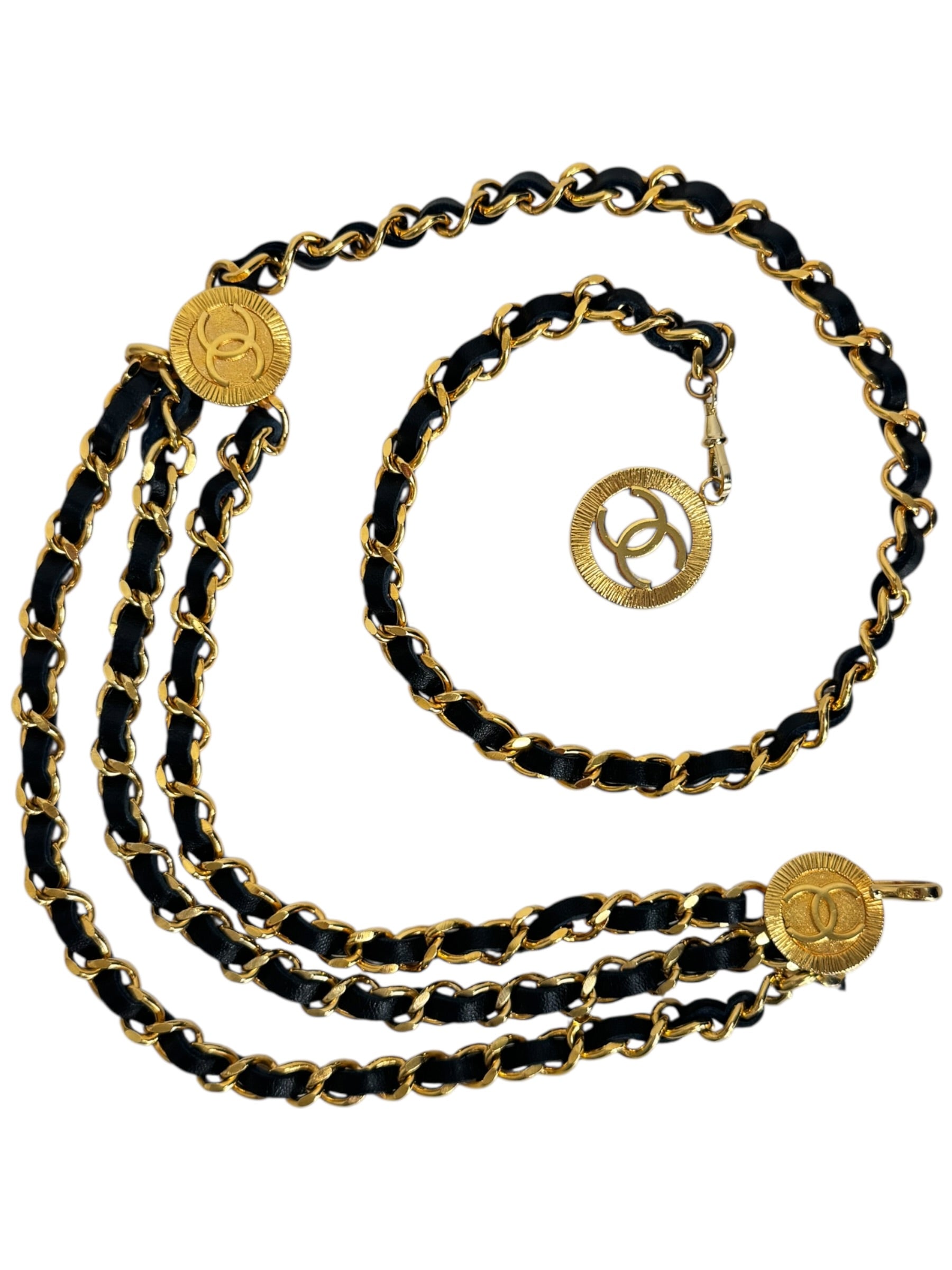 Chanel 1984 chain belt leather