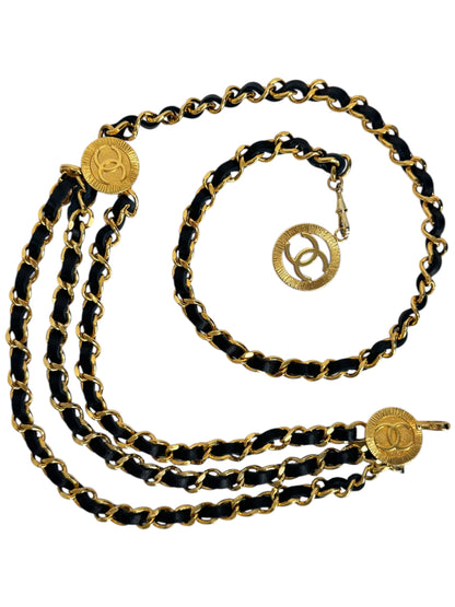 Chanel 1984 chain belt leather