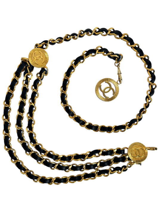 Chanel 1984 chain belt leather